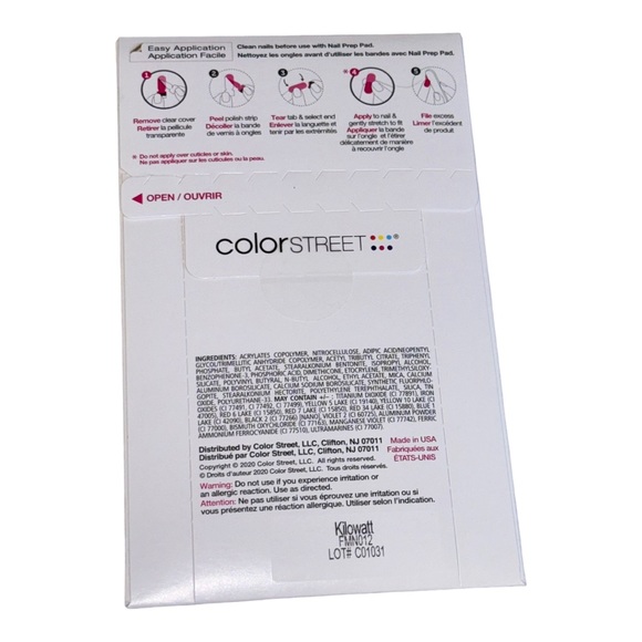 Color Street KILOWATT Hot Neon Lime Green Solid Nail Strips Set - Picture 4 of 8